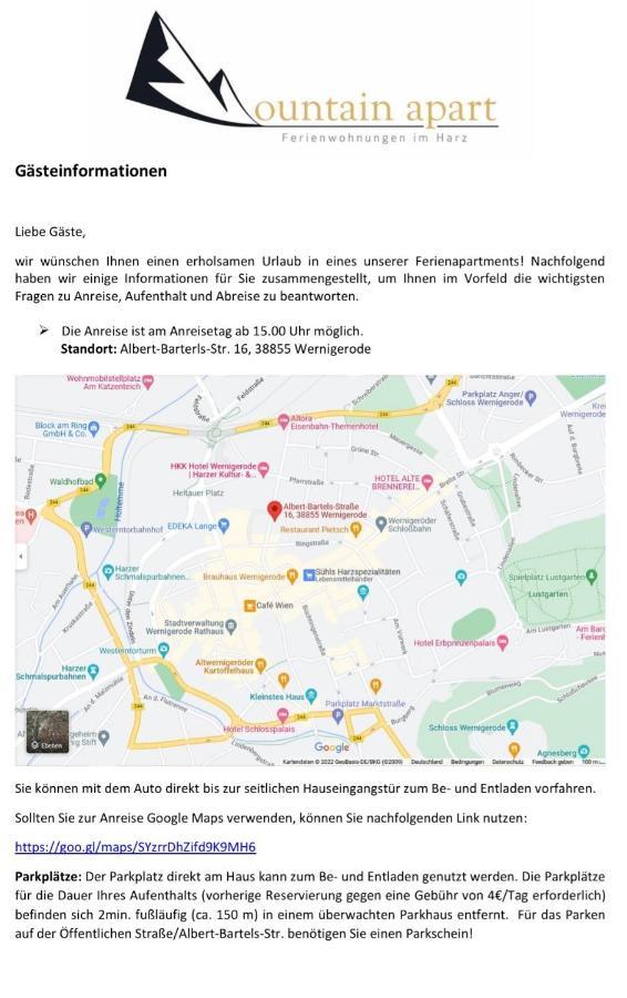 Ferienwohnungen Albarts By Mountain Apart Wernigerode Bagian luar foto